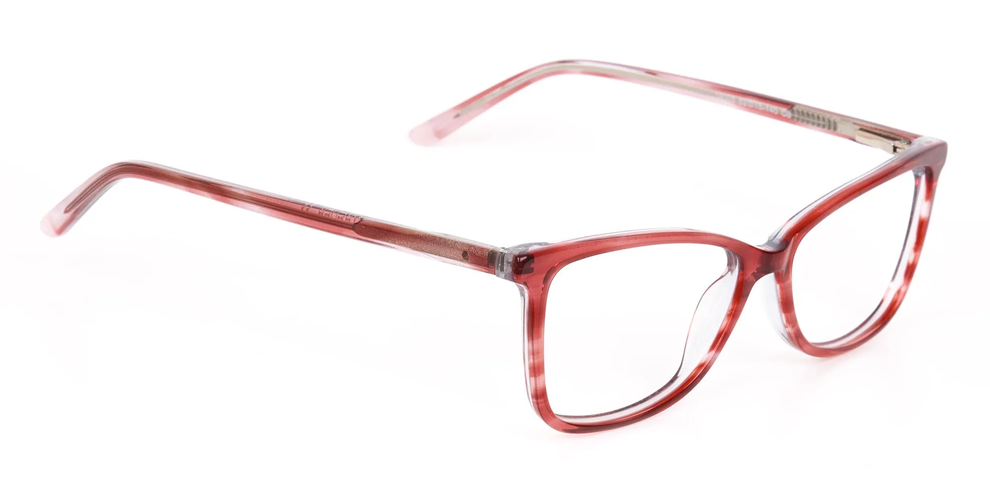 Translucent Rose Red Cat Eye Glasses Women-2