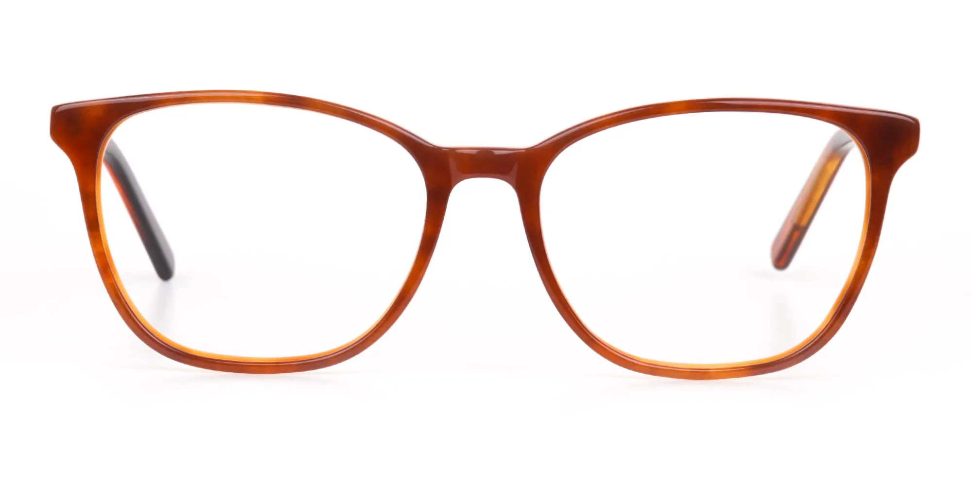 Caramel Brown Square  Acetate Eyeglasses-2