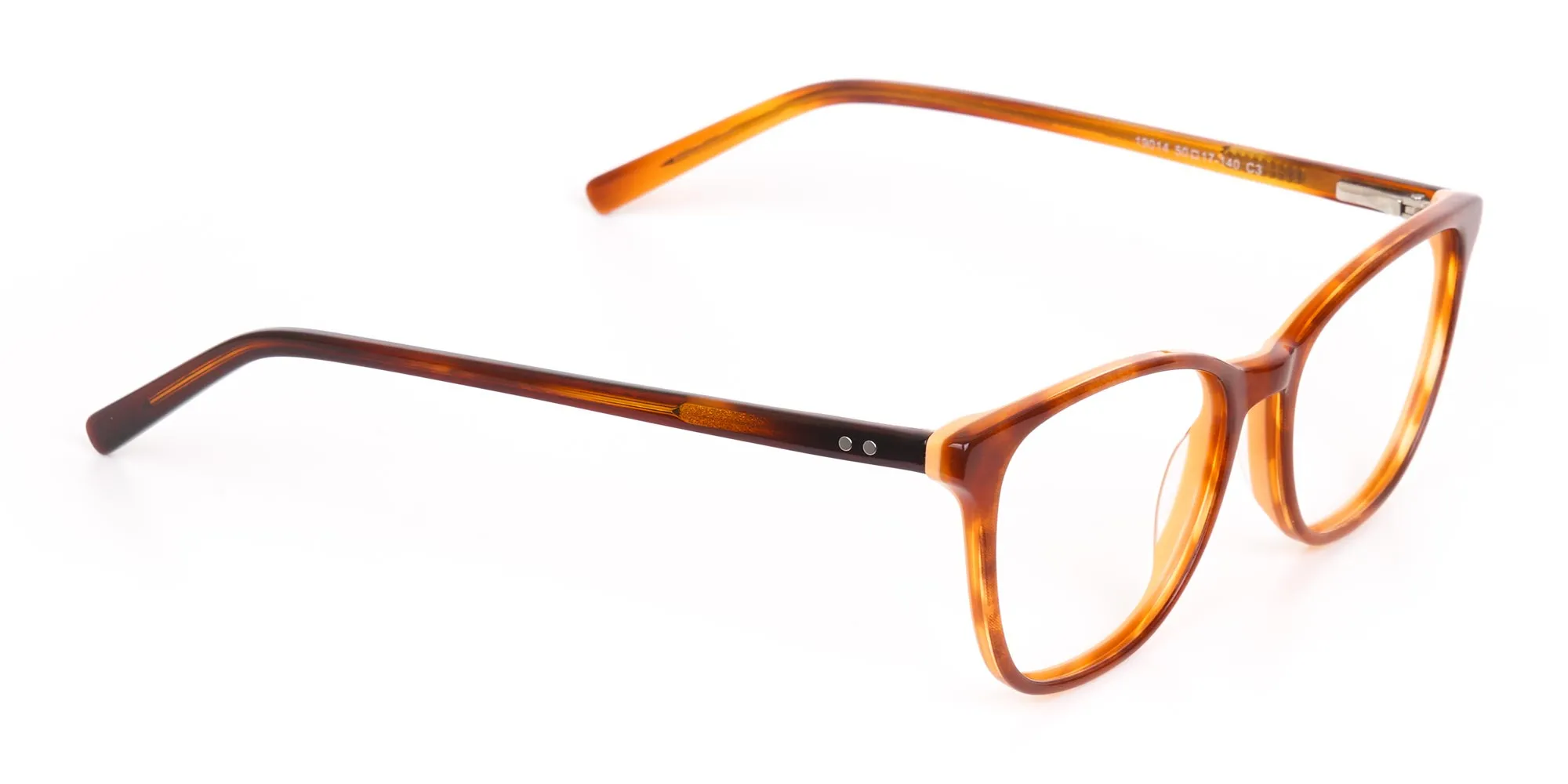 Caramel Brown Square  Acetate Eyeglasses-2