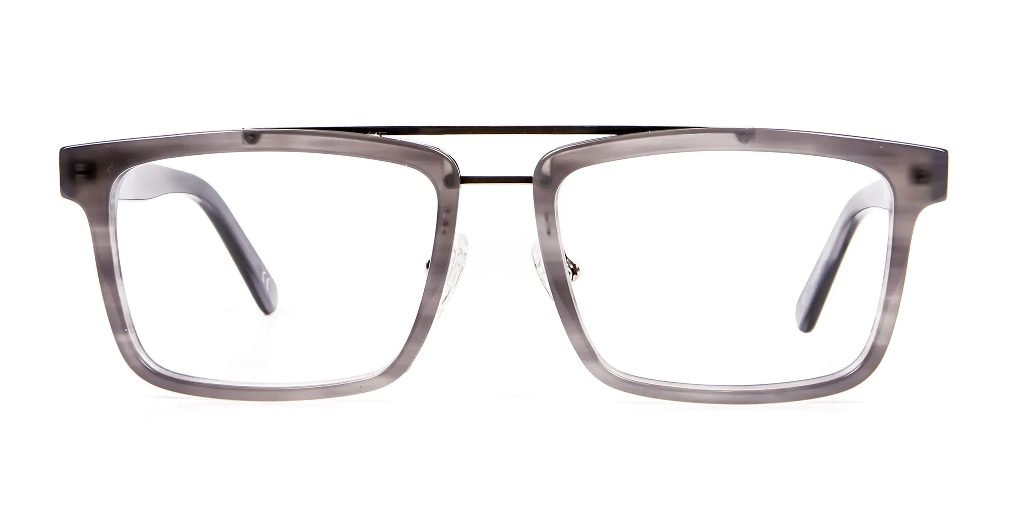 Smudge Lined Grey Glasses - 1