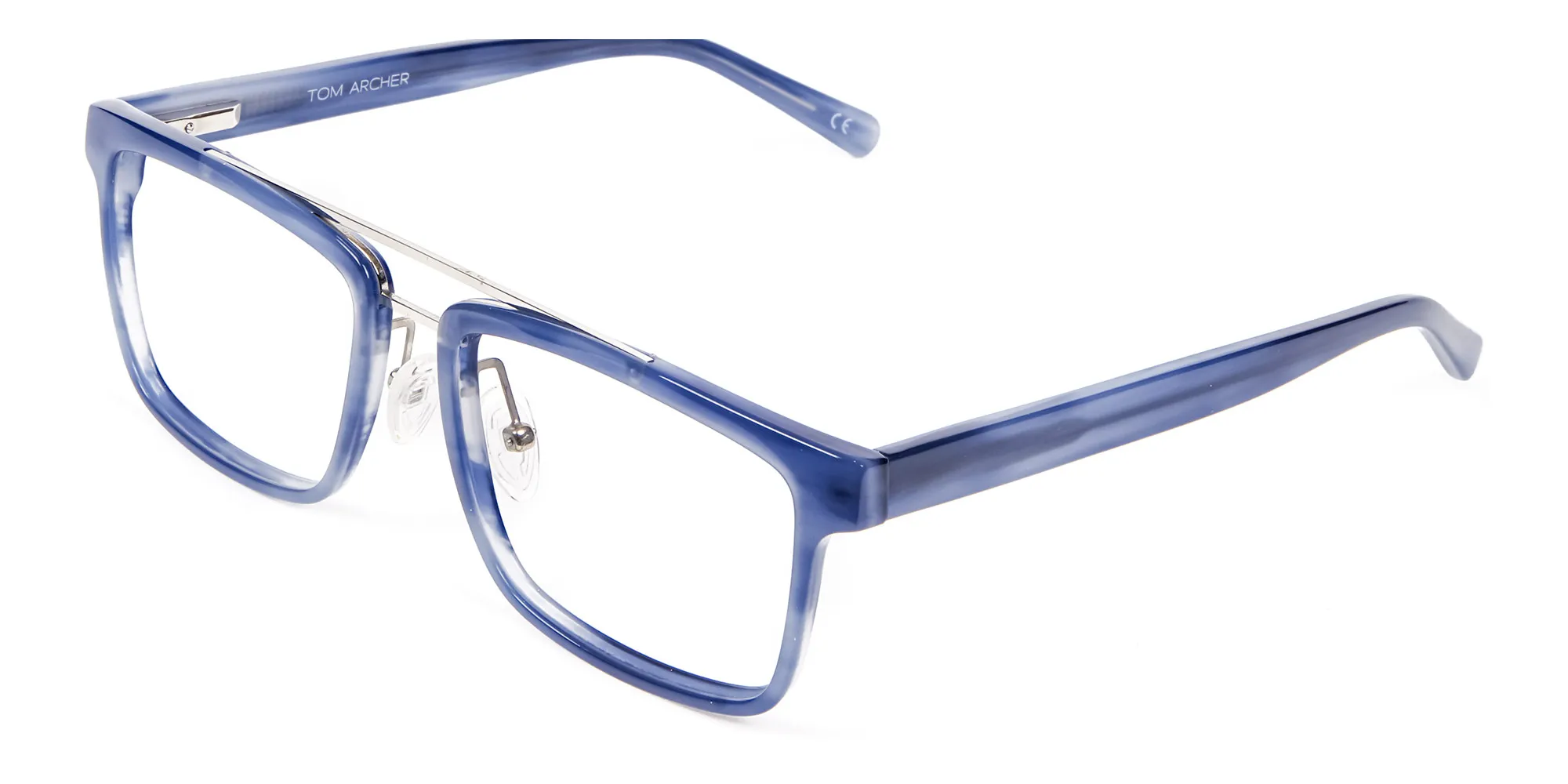 Icy Blue Rectangular Frames - 1