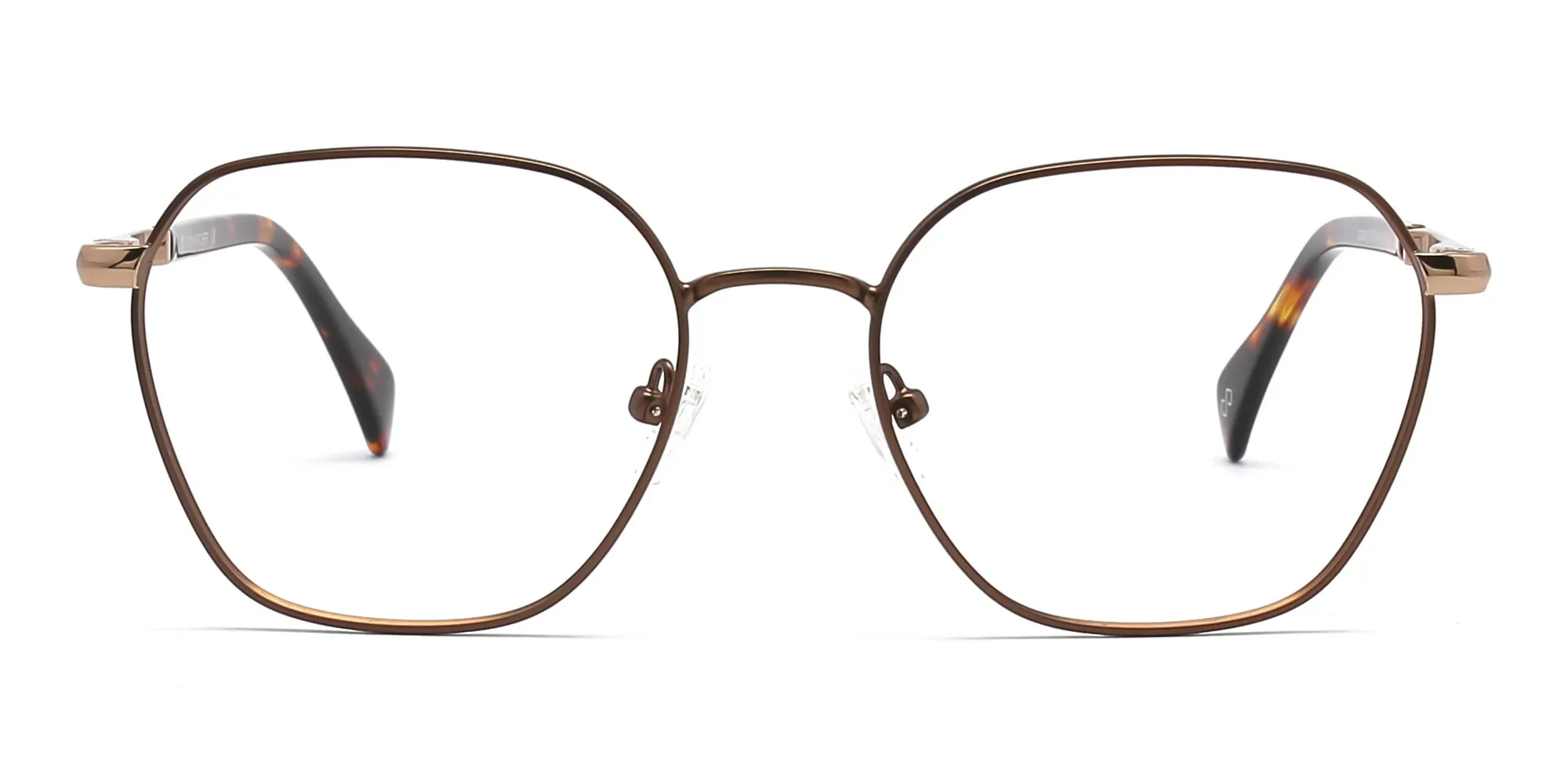 Brown Geometric Full Rim Glasses-2