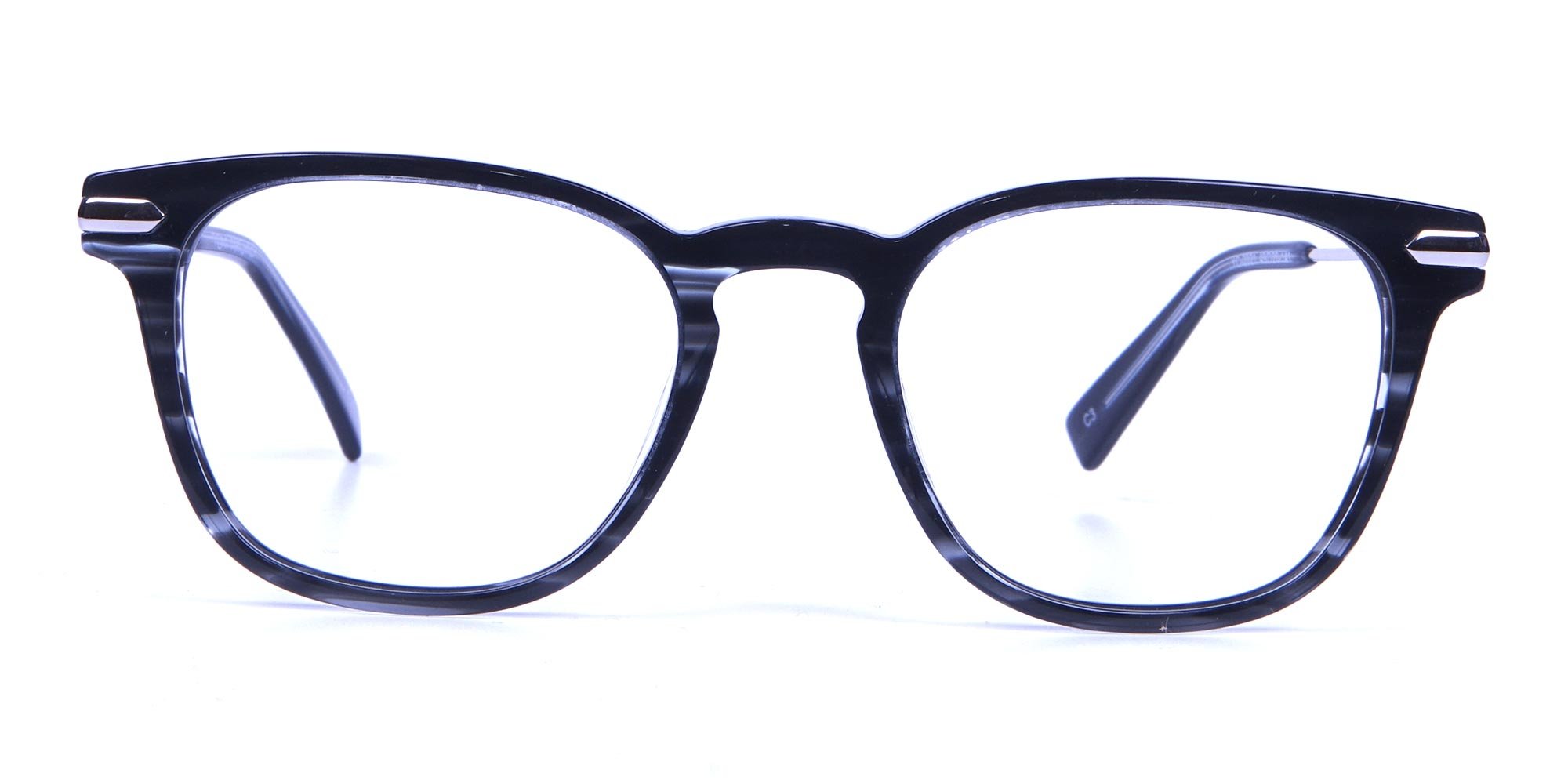 Black and White Striped Glasses