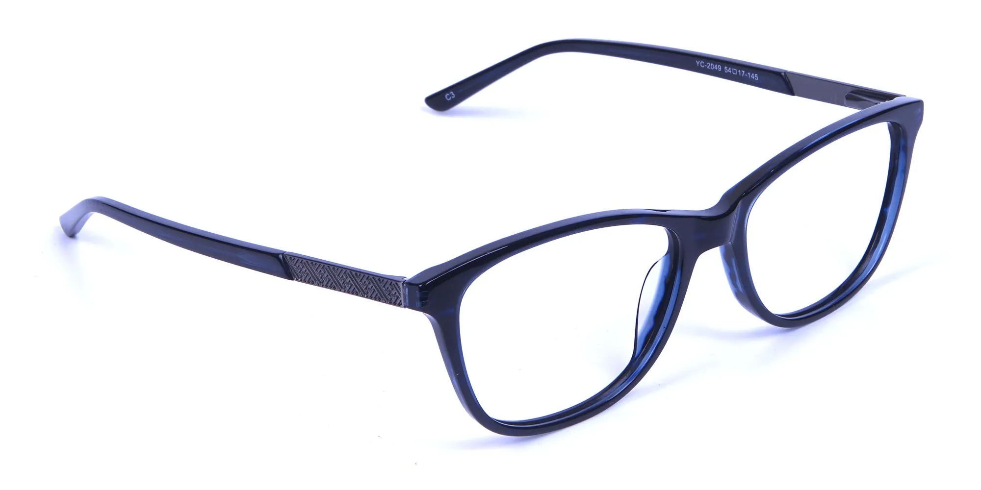 Cat Eye Glasses with Mix Material - 1