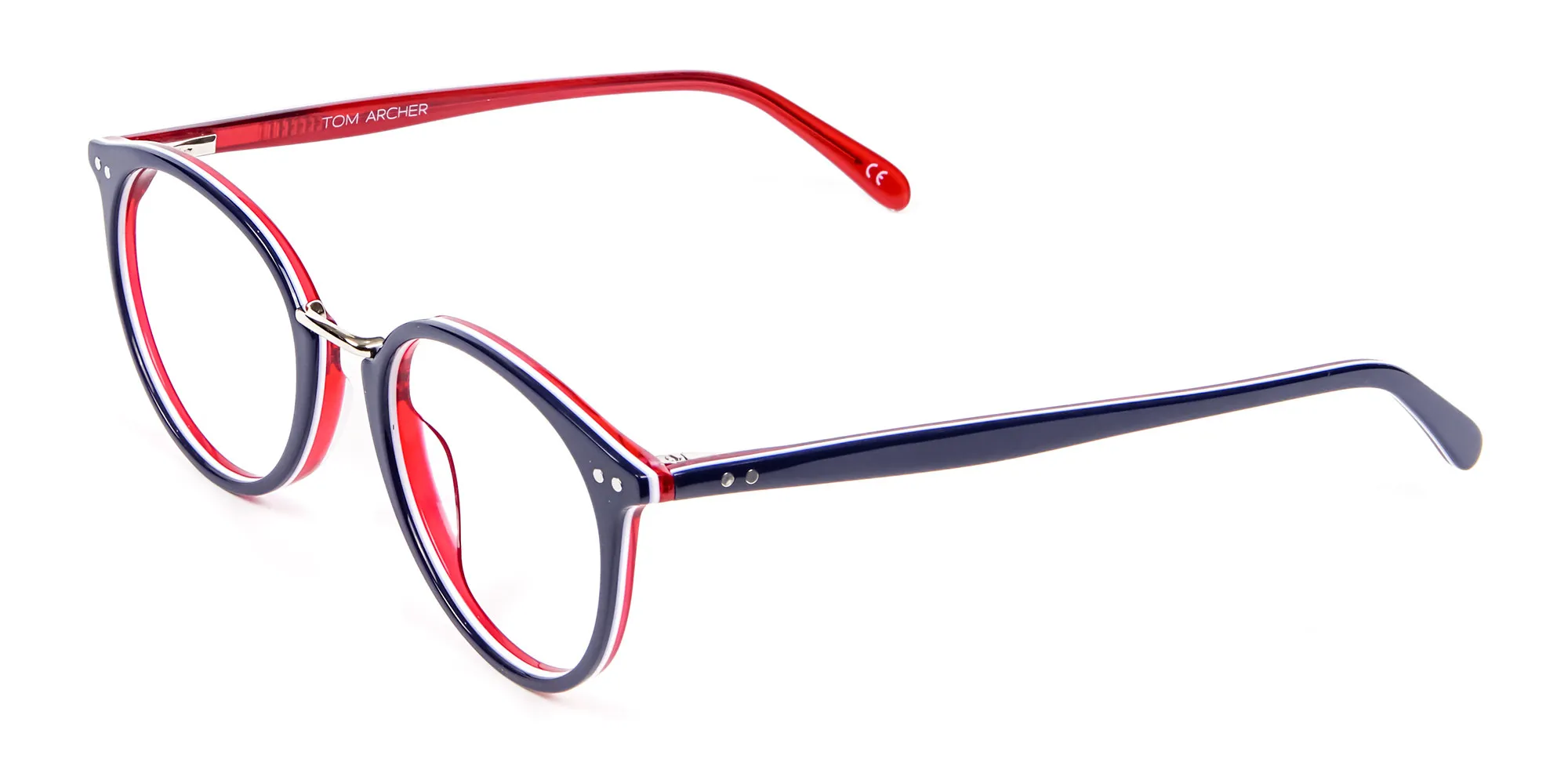 Navy Blue & Red Glasses - 1