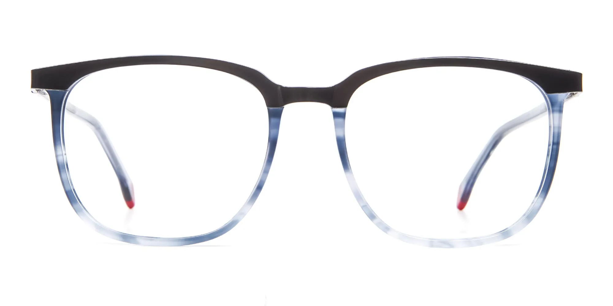 Smoky Blue Framed Glasses - 1