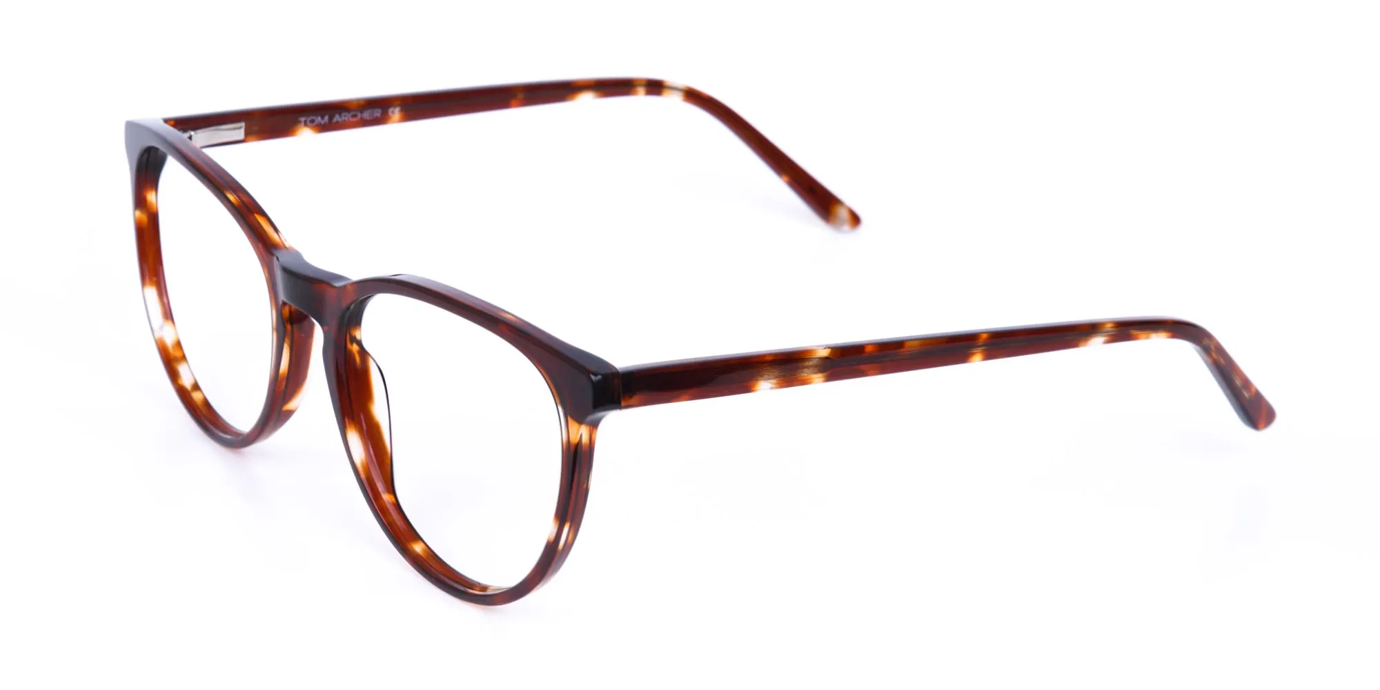 Tortoise Acetate Round Eyeglasses Unisex-2