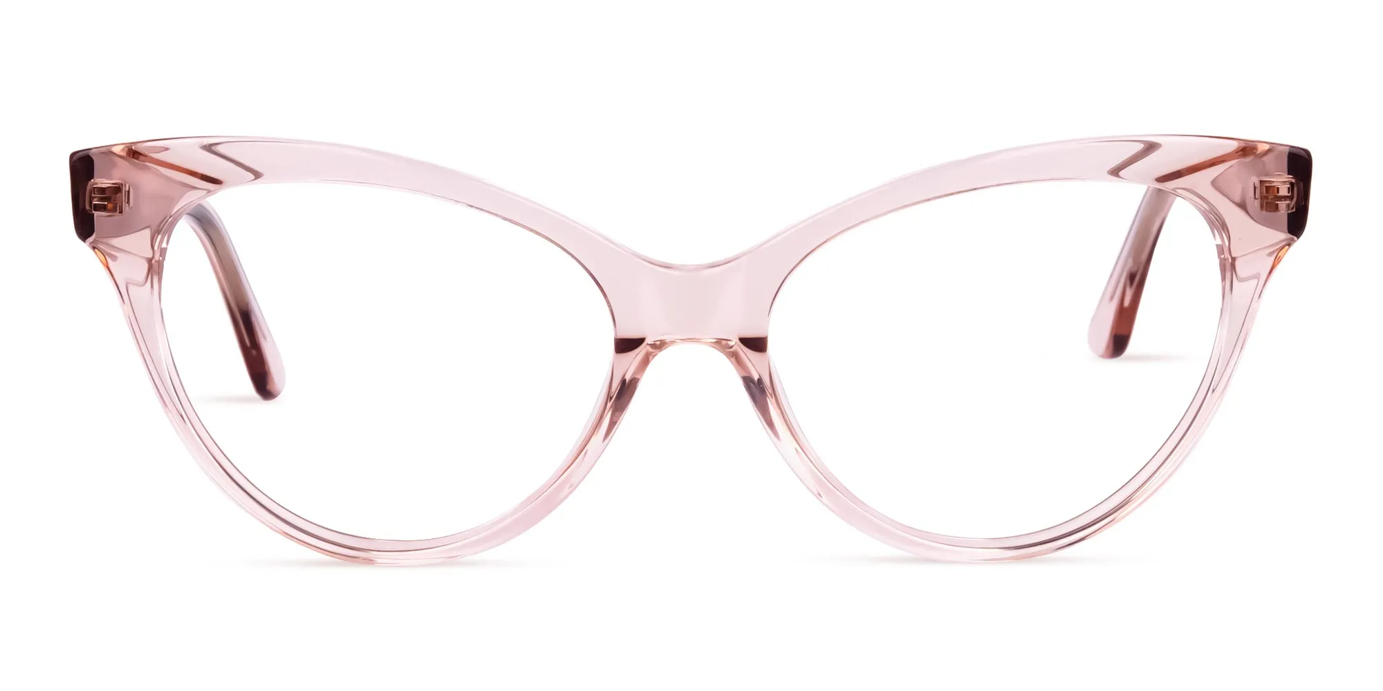 Crystal and Nude Cat Eye Glasses -2