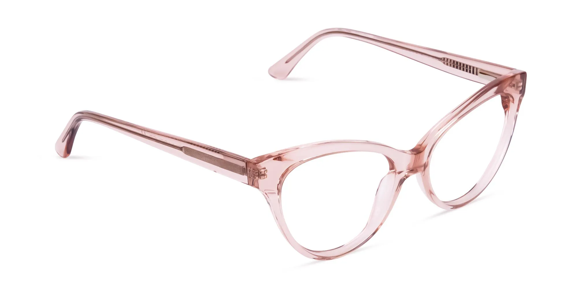 WORSLEY 3 - Cream Brown Translucent Cateye Glasses | Specscart.®