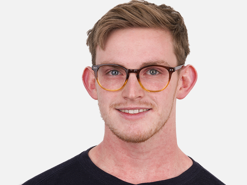 Crystal Brown & Honey Havana Two-Tone Glasses-1
