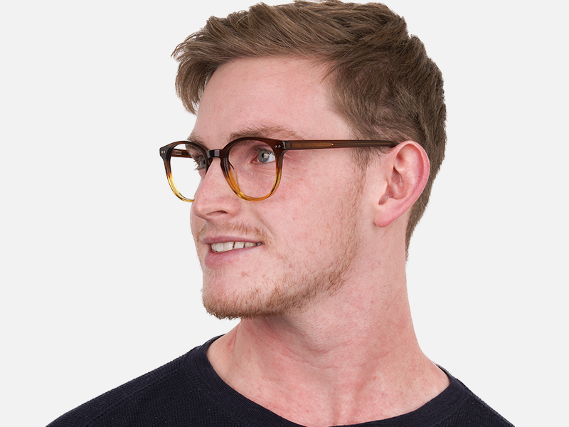 Crystal Brown & Honey Havana Two-Tone Glasses-1