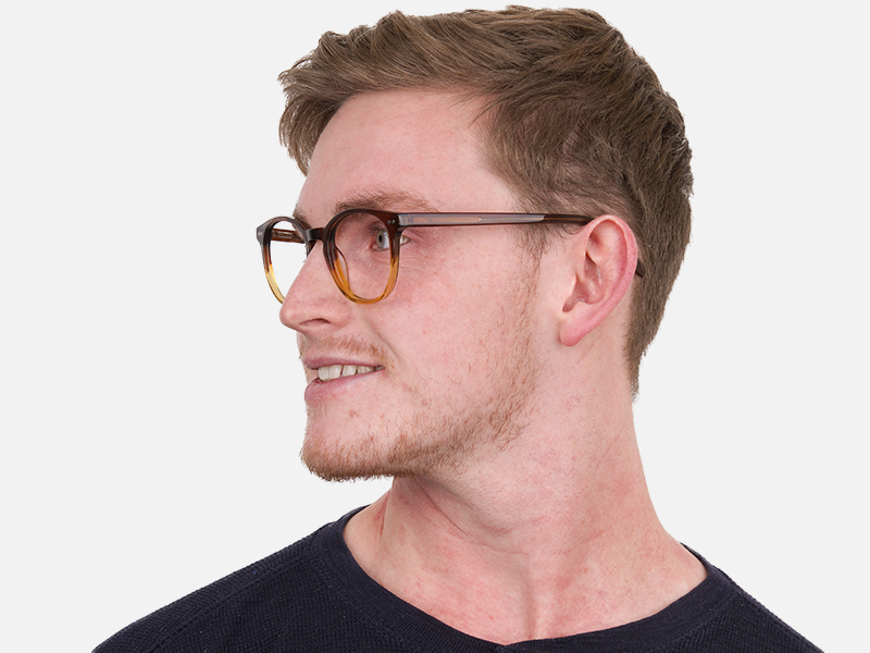 Crystal Brown & Honey Havana Two-Tone Glasses-1