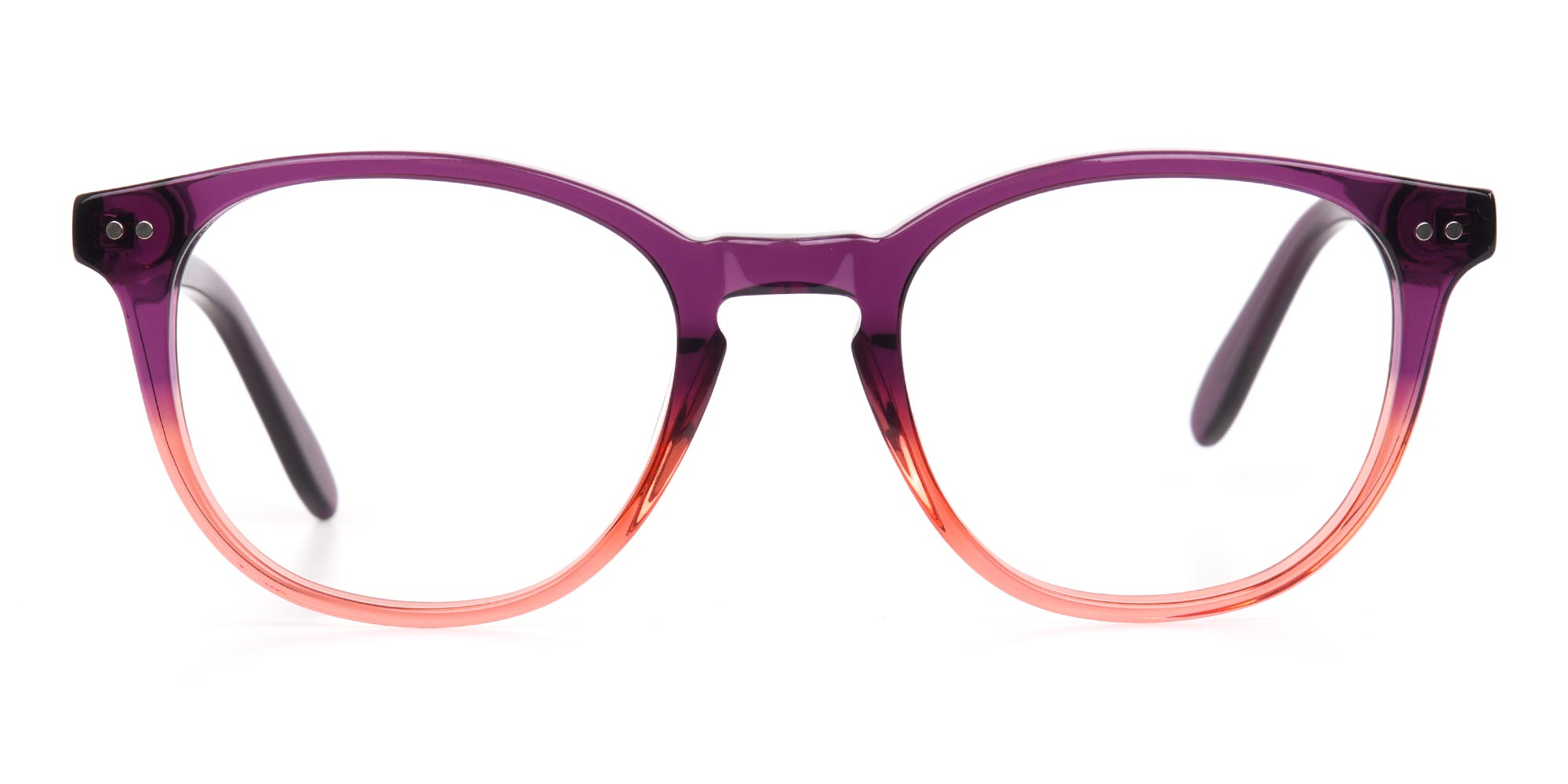 Purple & Tangerine Orange Two-Tone Glasses-1