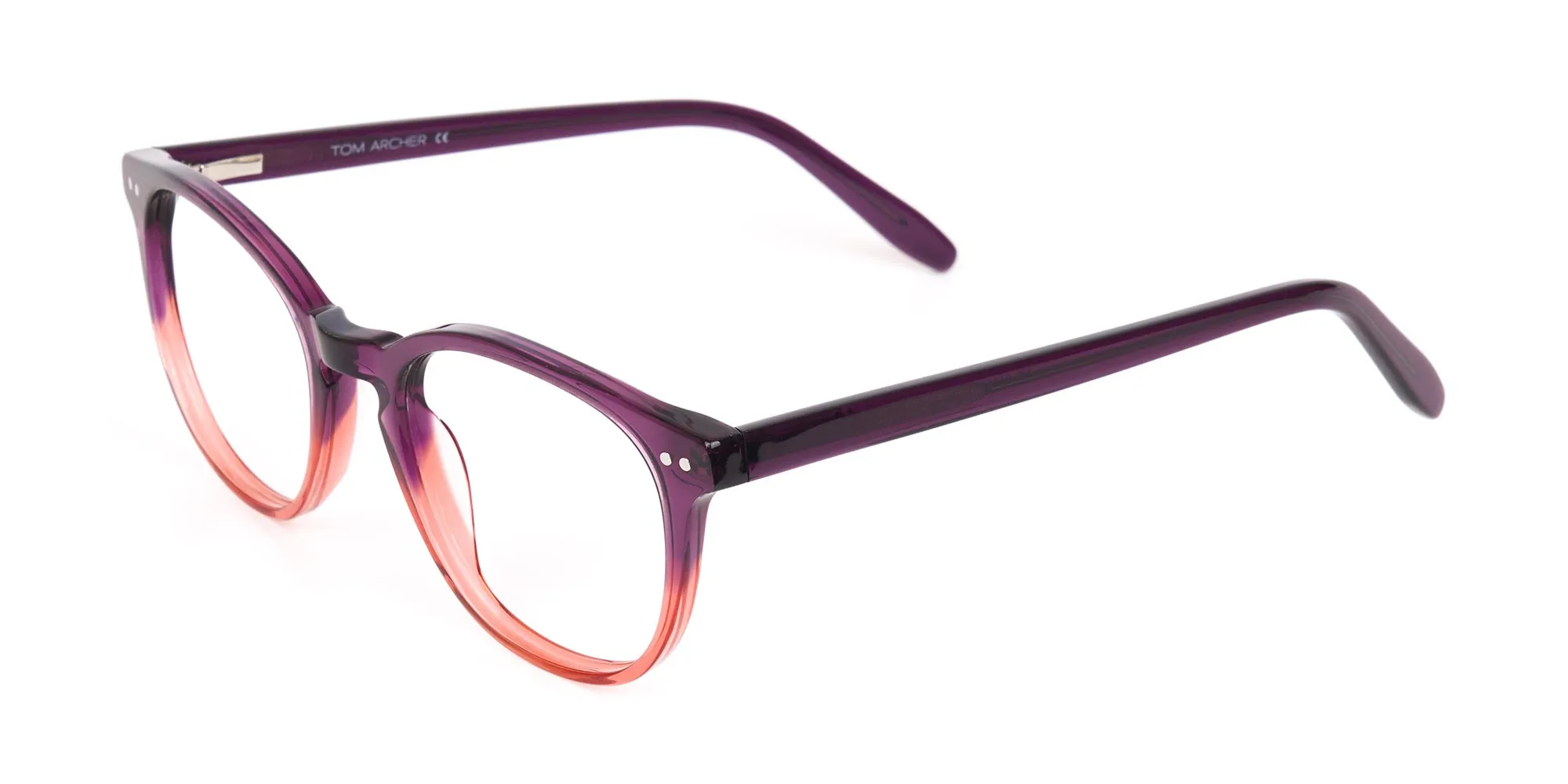 Purple & Tangerine Orange Two-Tone Glasses-2