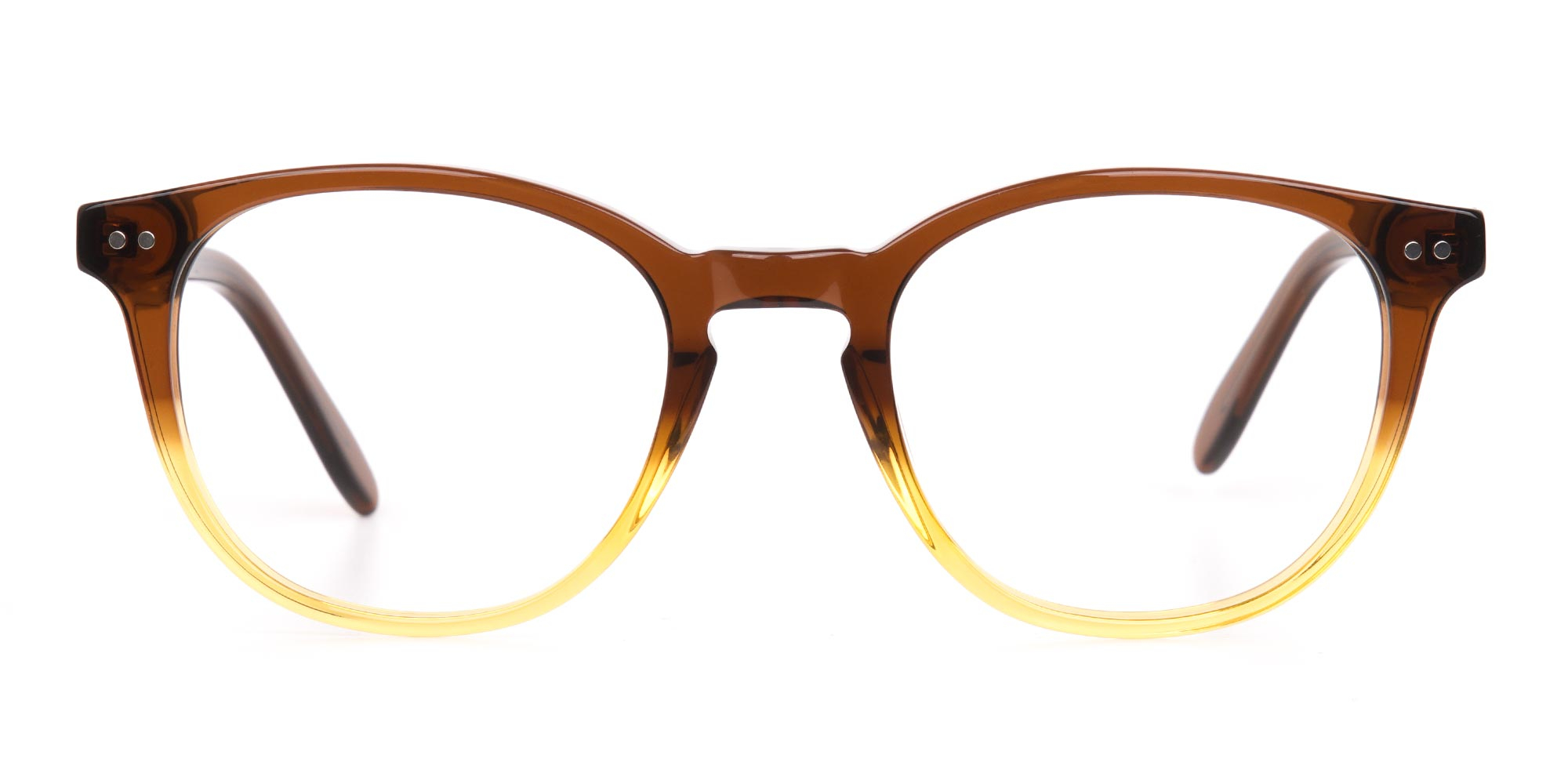 Crystal Brown & Honey Havana Two-Tone Glasses-1