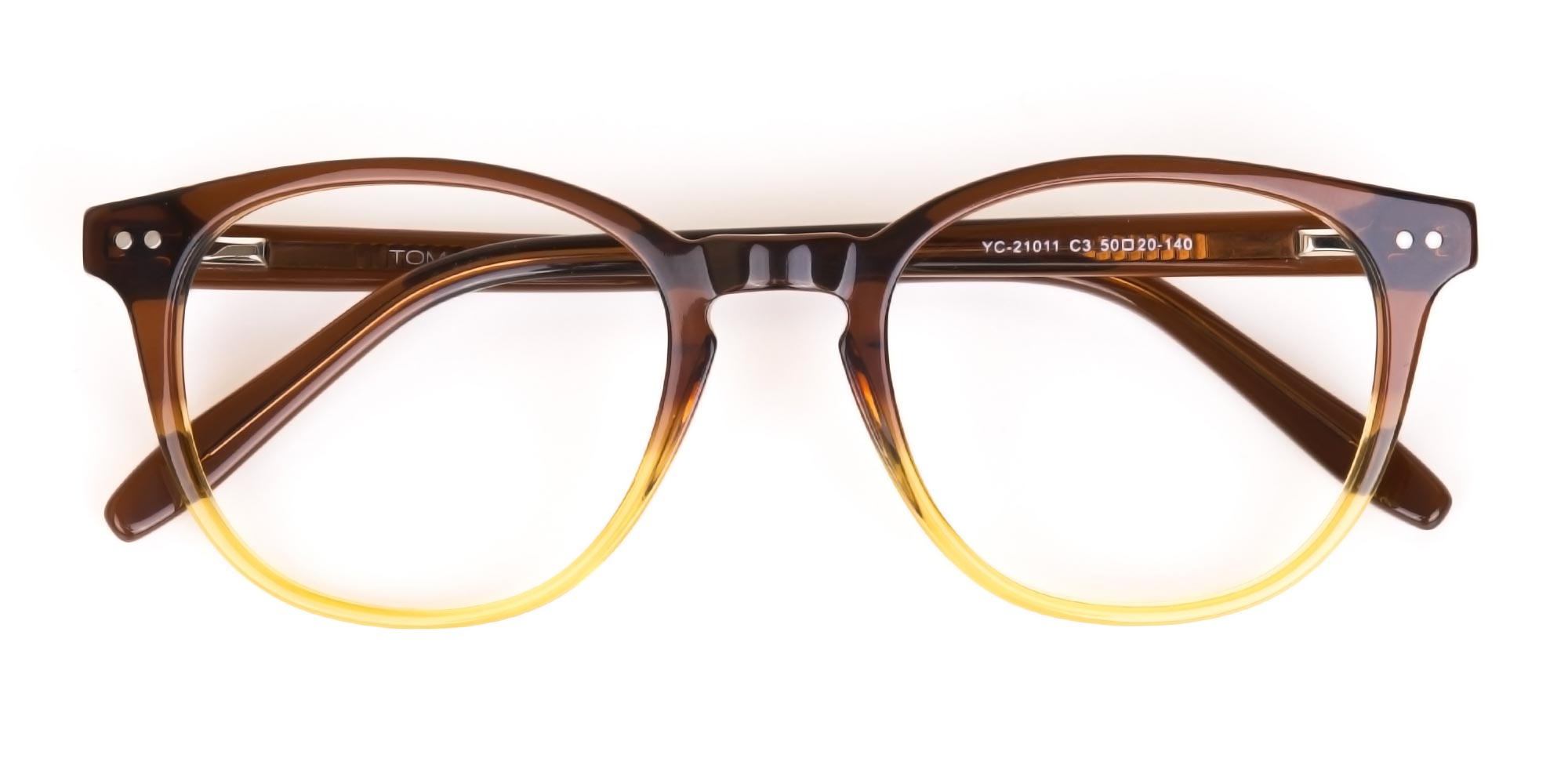 Crystal Brown & Honey Havana Two-Tone Glasses-1