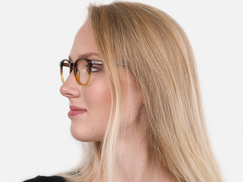 Crystal Brown & Honey Havana Two-Tone Glasses-1