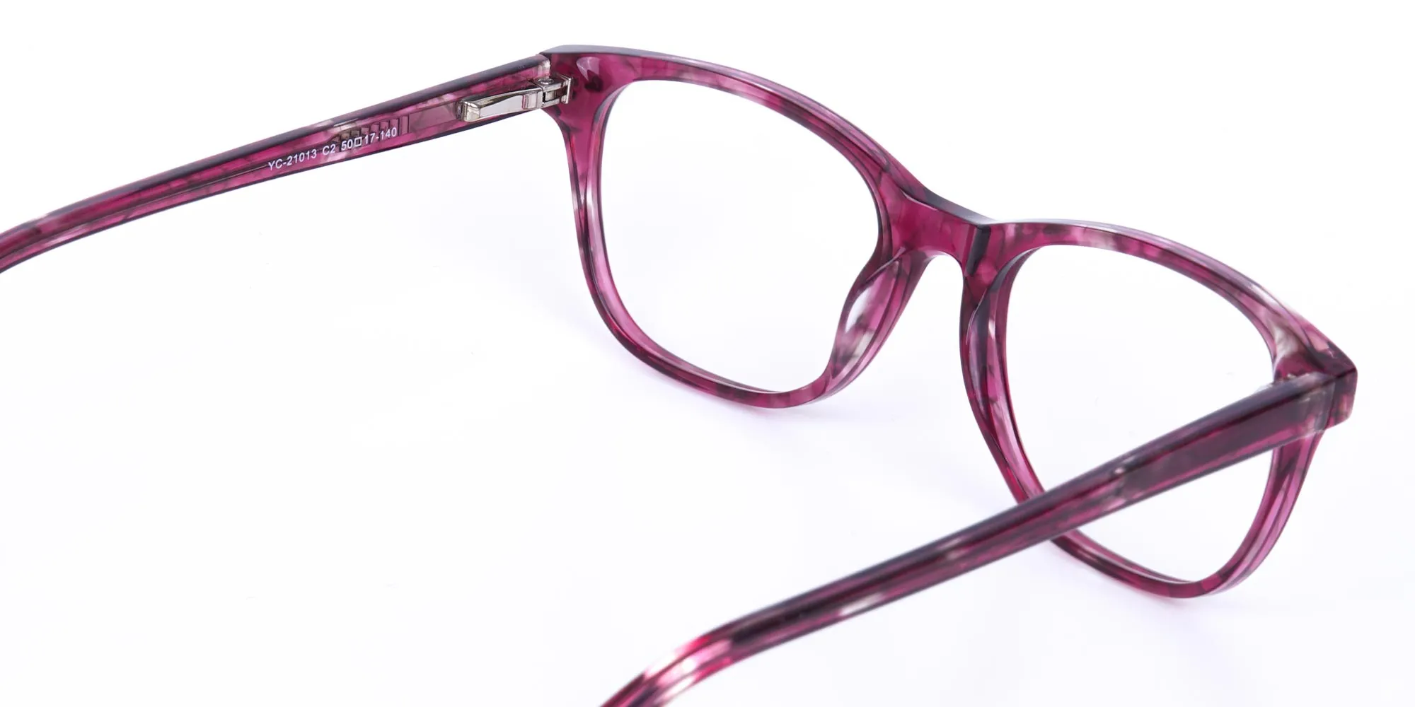 Rose Pink Marble Acetate Rectangular Glasses