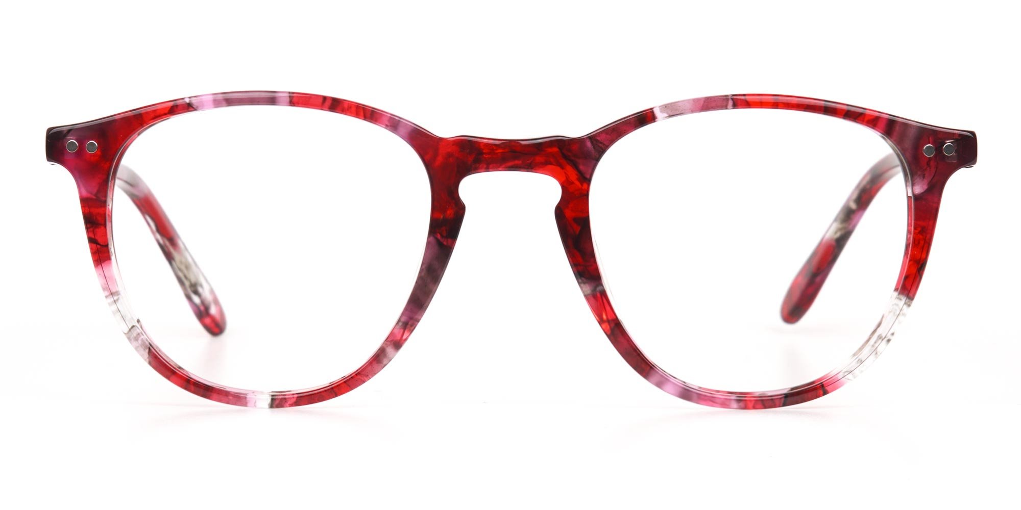 Rose Red Marble Glasses