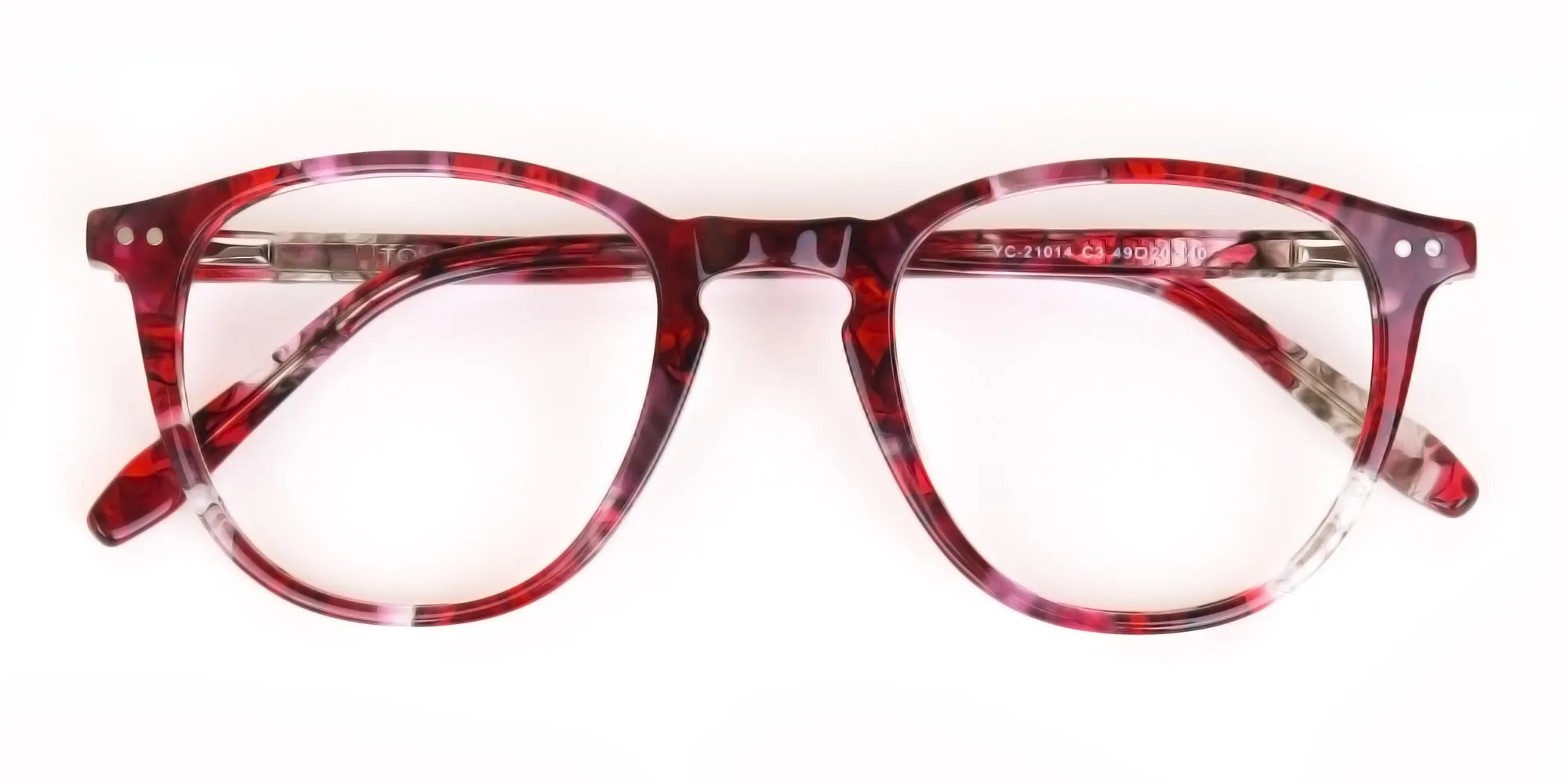 Rose Red Marble Wayfarer Glasses Men Women-2