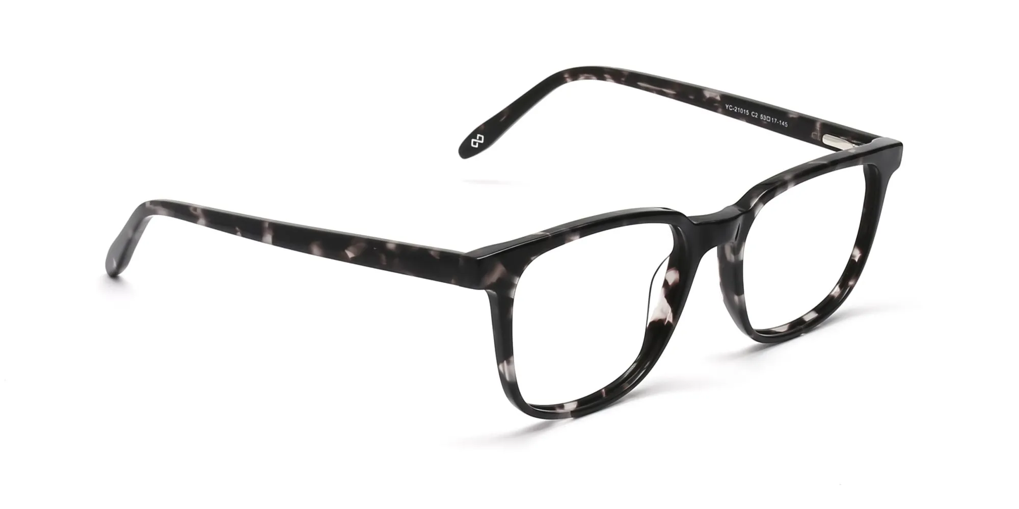 Dark Tortoise Rectangular Glasses Acetate Unisex-2