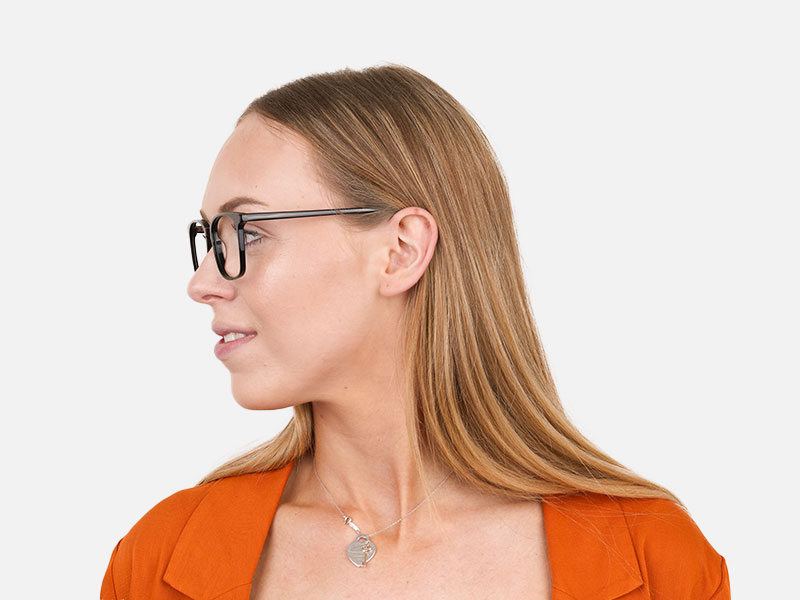 Wayfarer and Square Glasses in Black - 1