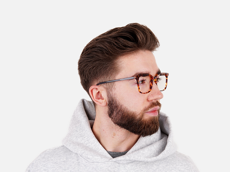 Large Square Tortoise Shell Glasses - 1