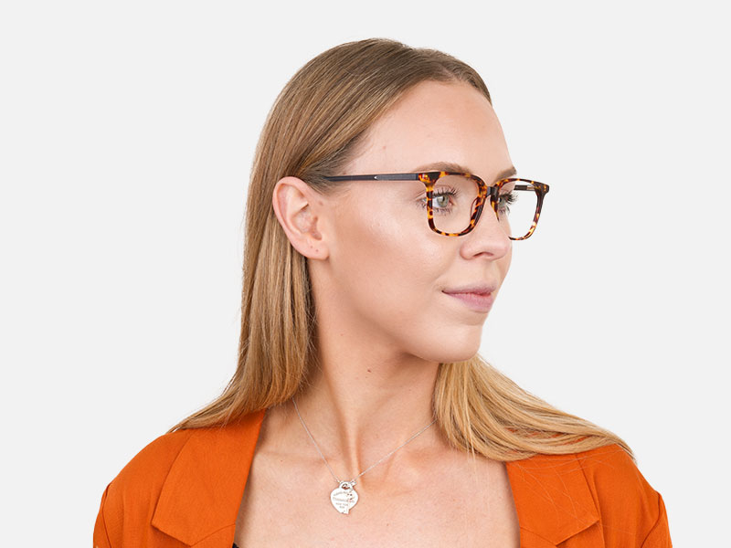 Large Square Tortoise Shell Glasses - 1