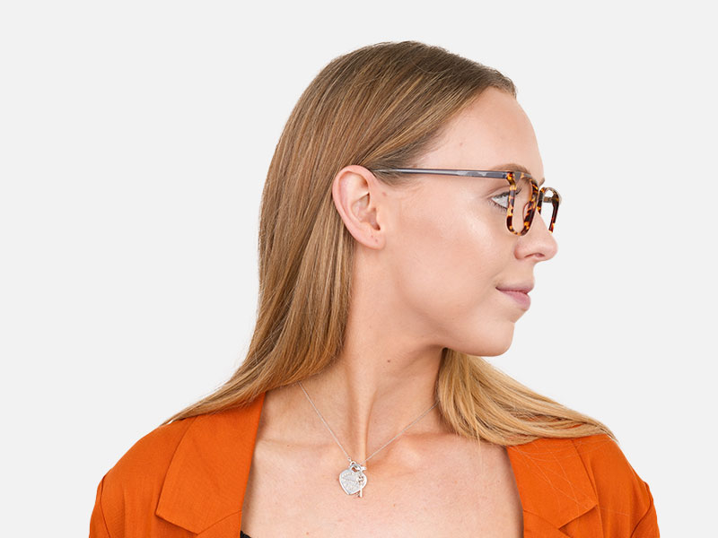 Large Square Tortoise Shell Glasses - 1