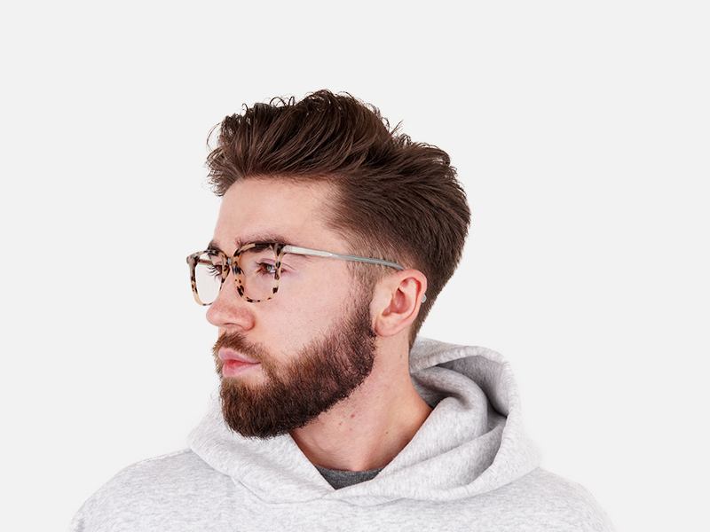 Crystal Teal Green Creamy Tortoise Glasses - 1