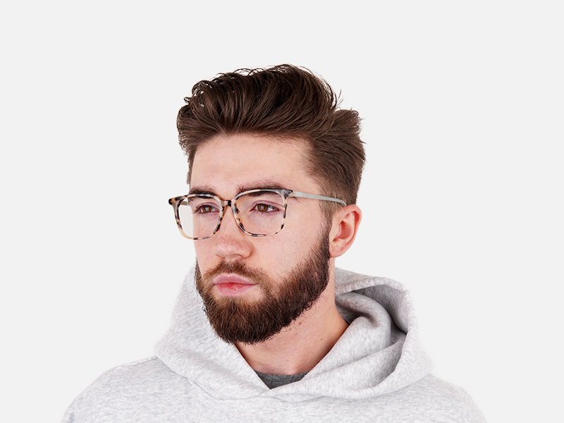 Crystal Teal Green Creamy Tortoise Glasses - 1