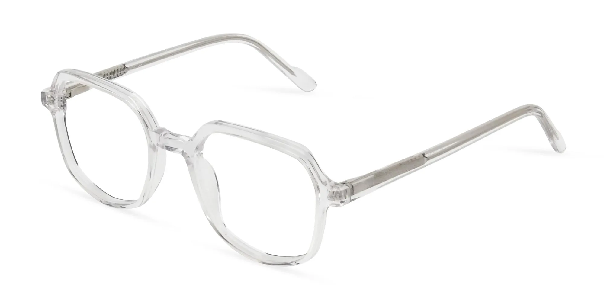 Transparent Geometric Heptagon Glasses - 2