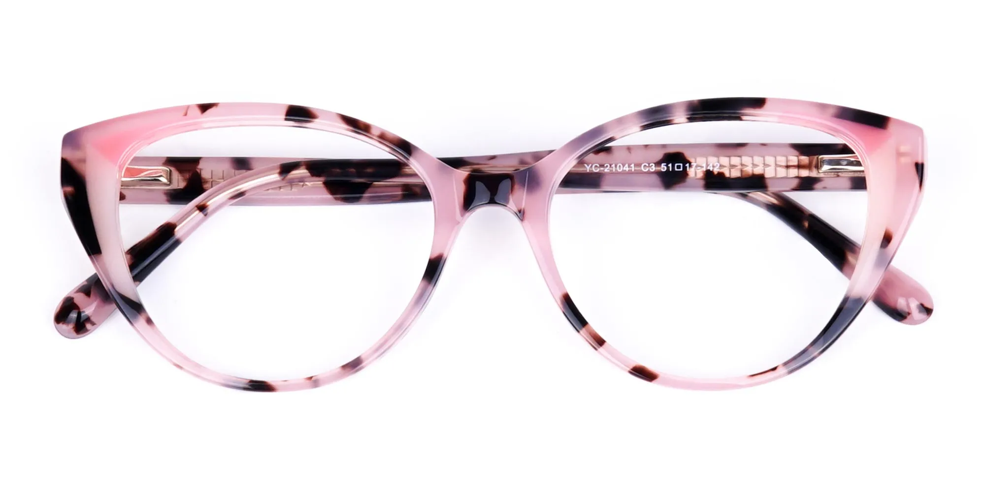 Nude Pink and Tortoise Cat Eye Glasses-2