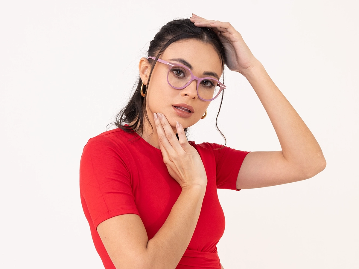 Pink Round Eyeglasses 1