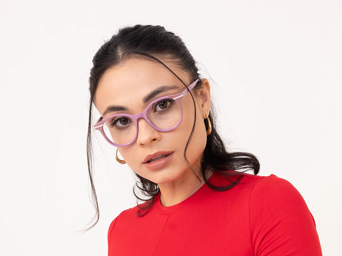 Pink Round Eyeglasses 1