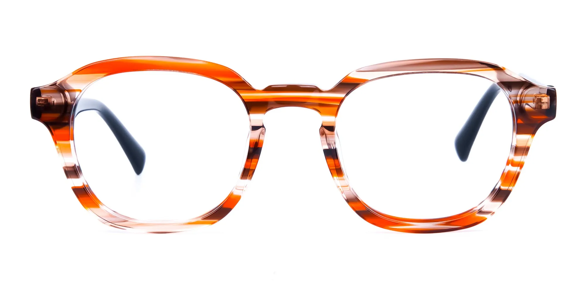 Crystal and Orange Geometric Glasses-2