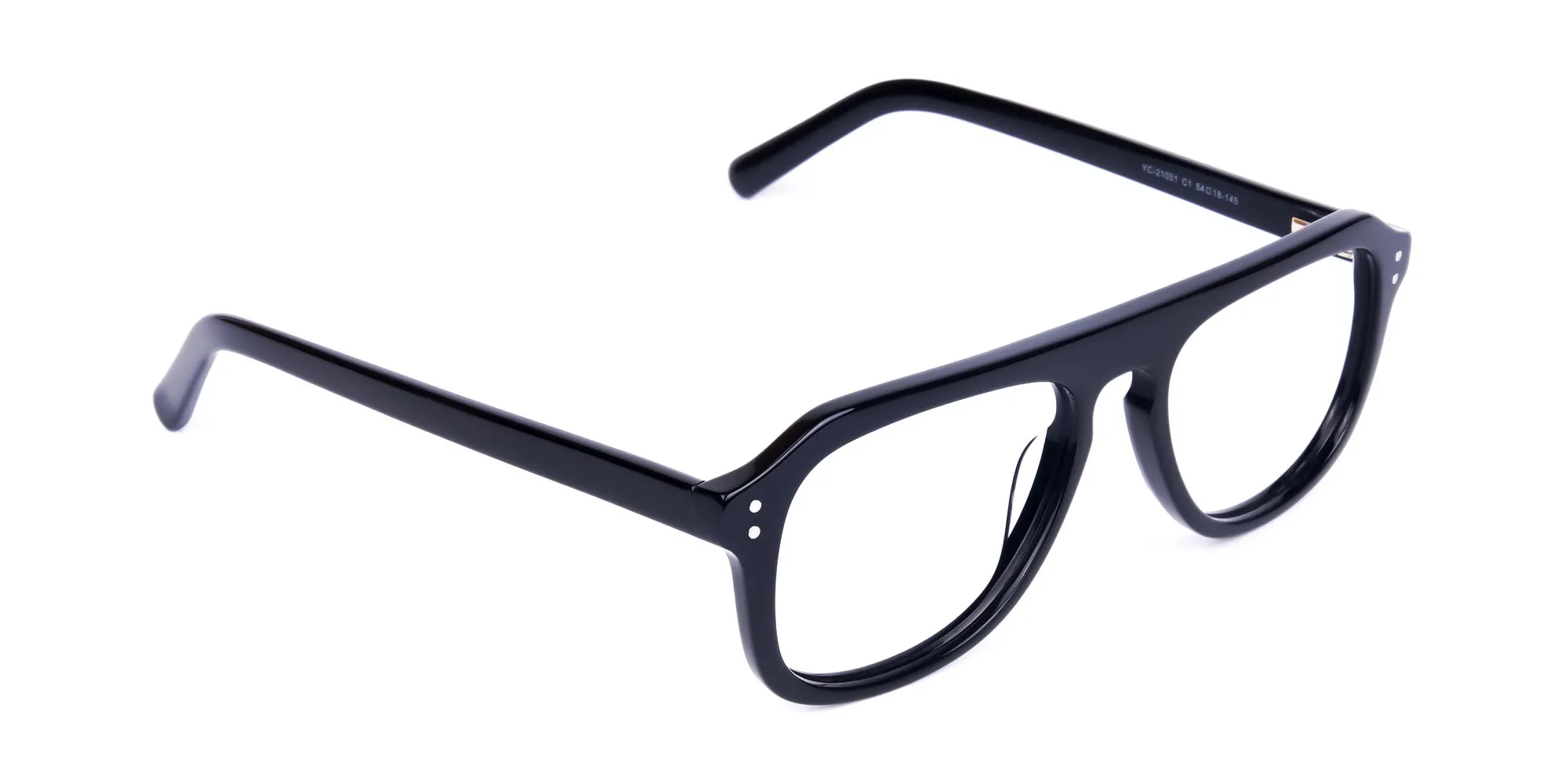 All Black Pilot Glasses Frame-1
