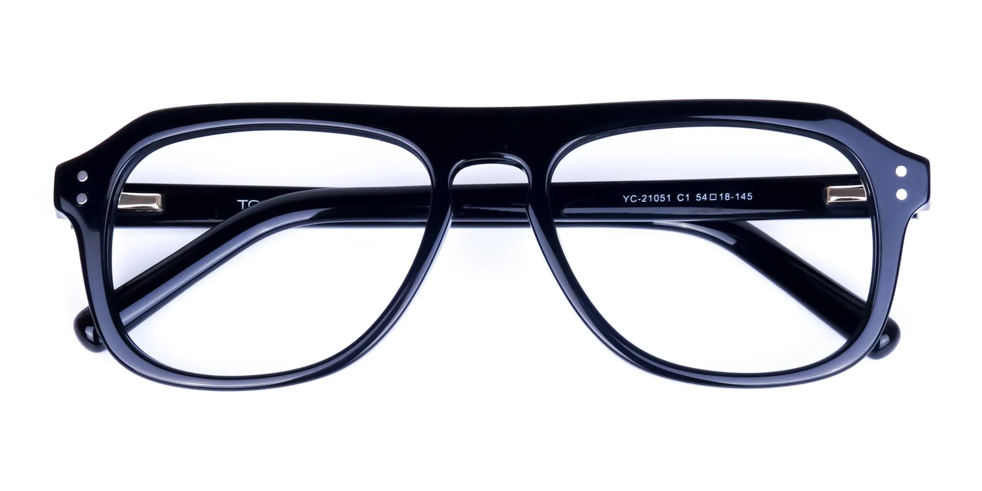 All Black Pilot Glasses Frame-1