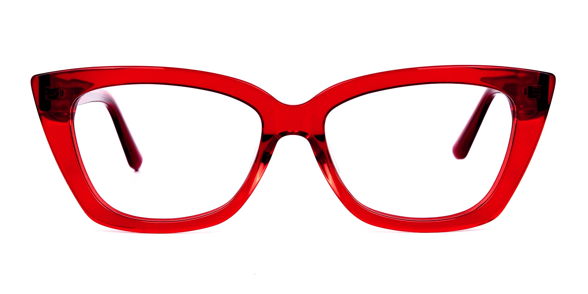 Cherry Red Cat Eye Glasses Frame-1