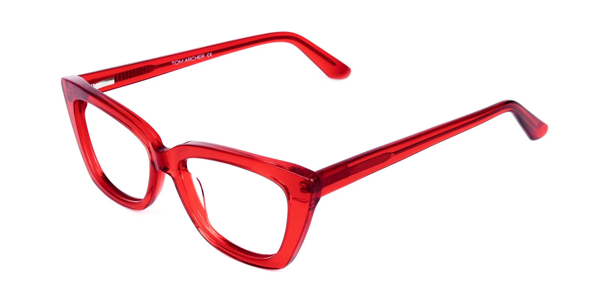 Cherry Red Cat Eye Glasses Frame-2