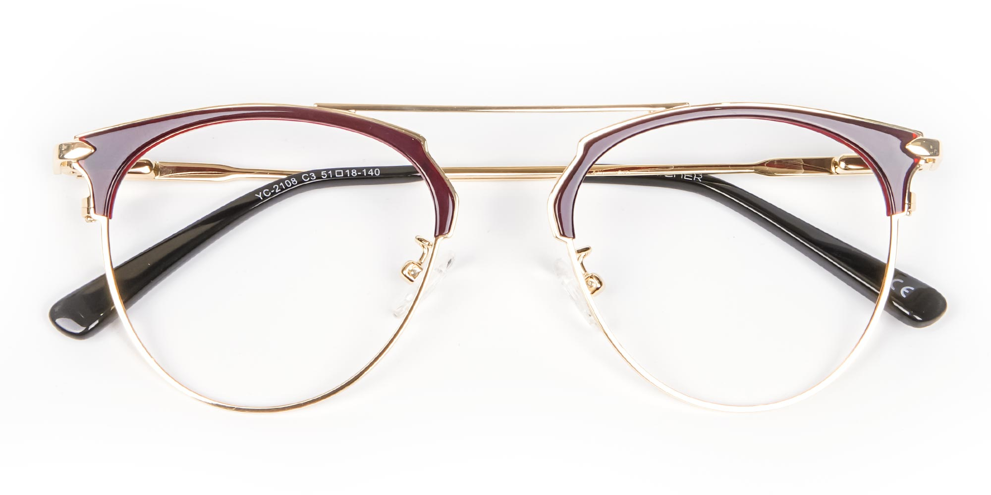 Unique Style Brown Glasses - 1