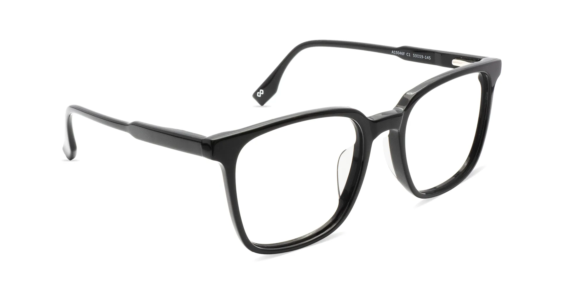 Black Square Full Rim Glasses-2