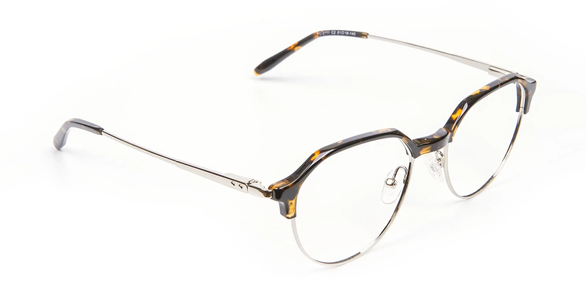 Havana & Tortoiseshell Browline Style Glasses - 2