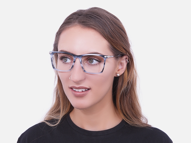 Silver Grey Colour Glasses Narrow Bridge- 1
