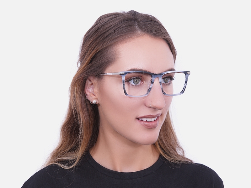 Silver Grey Colour Glasses Narrow Bridge- 1