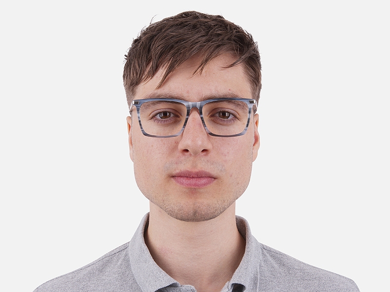 Silver Grey Colour Glasses Narrow Bridge- 1