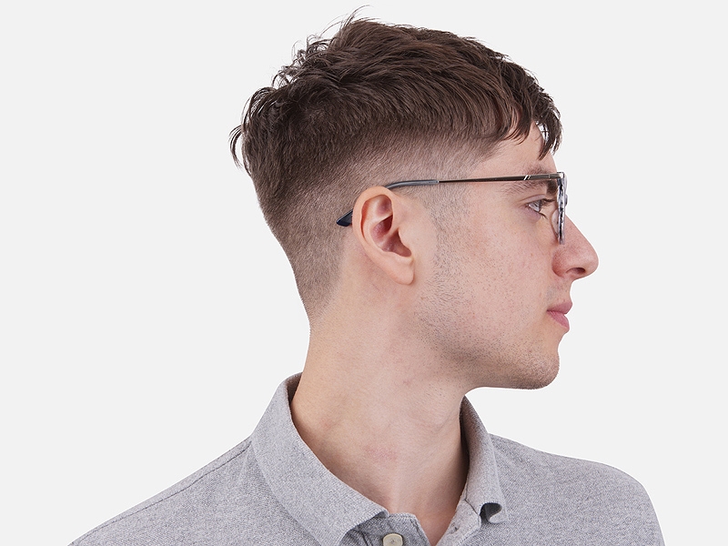 Silver Grey Colour Glasses Narrow Bridge- 1