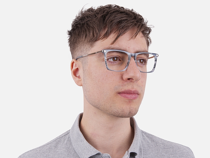 Silver Grey Colour Glasses Narrow Bridge- 1