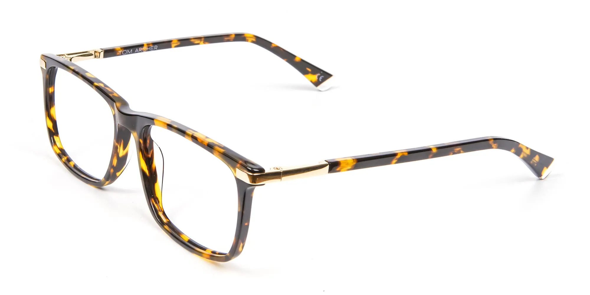 Tortoiseshell Glasses with Gold Hinge - 2