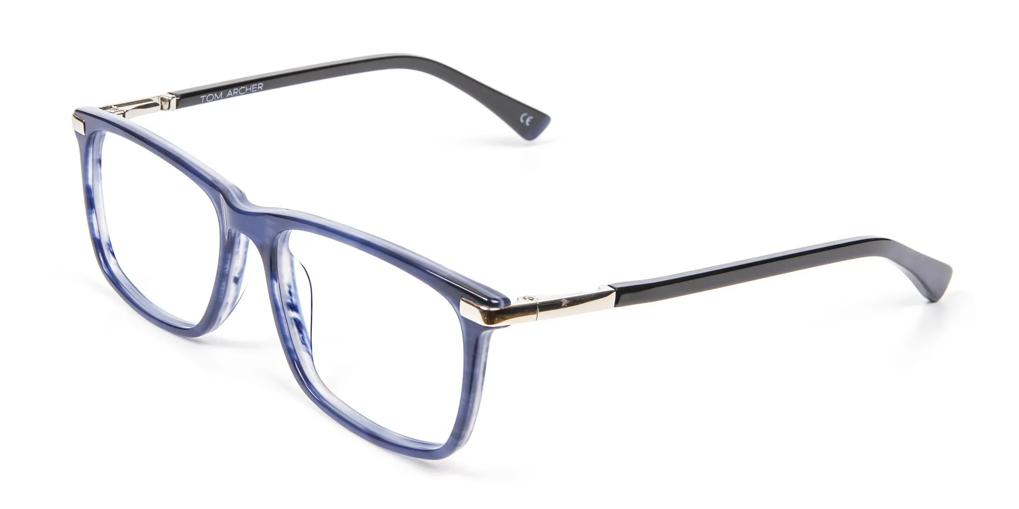 Comfort Fit Blue Rectangular Frame - 2